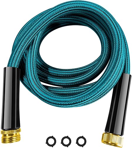 Garden Hose 15ft, Non-Expanding Water Hose Ultra Lightweight, Kink-Free, Sturdy,
