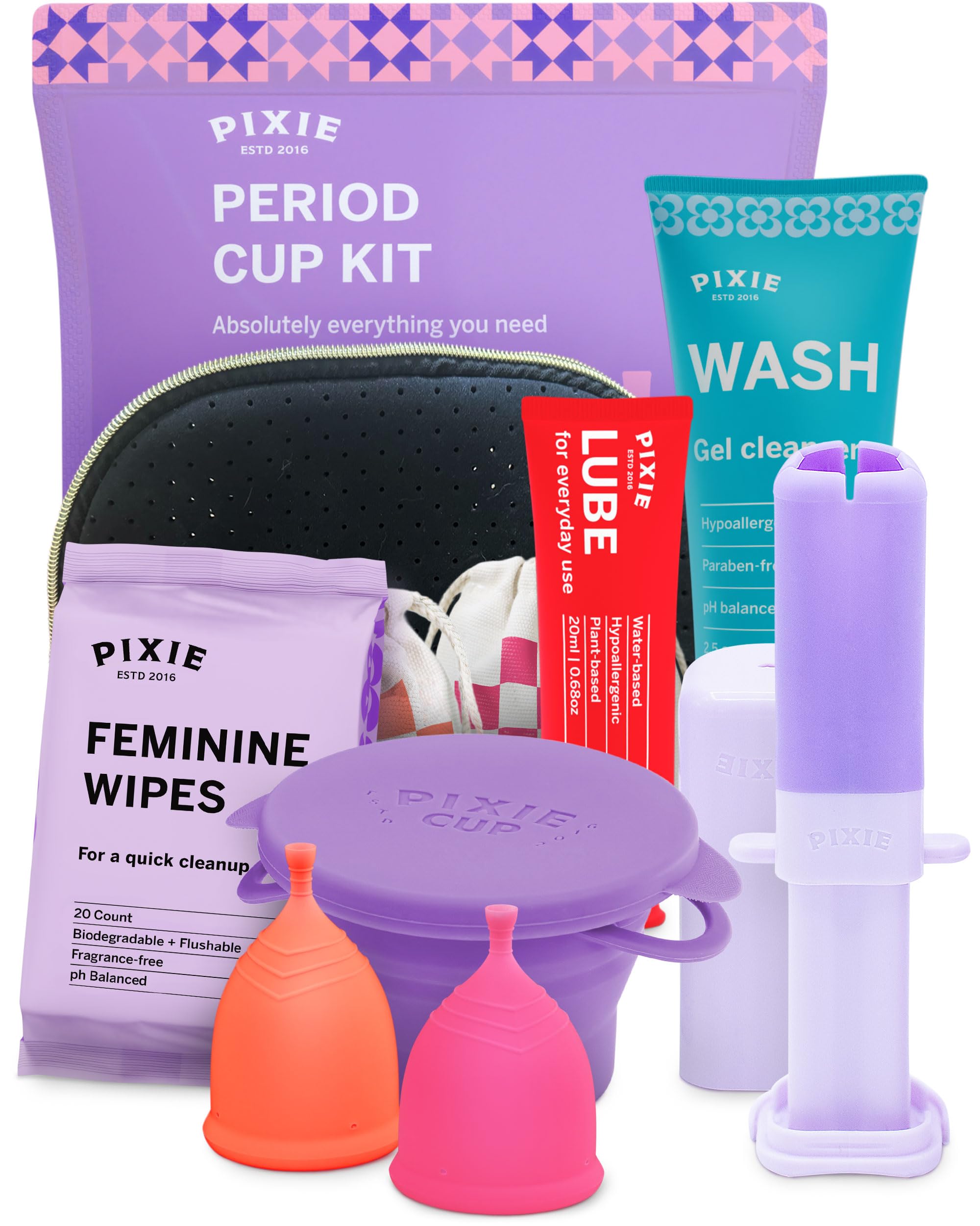 Period Kit for Girls - Menstrual Cups For Beginners - Best Removal Stem - Tampon and Pad Alternative - Every Cup Purchased One is Given to Woman in Need! - Teen Gift