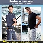 No Buckle Belts Men 2 Pack No Buckle Elastic Belt Adjustable Invisible Stretch Side Waist Buckless Belt for Men