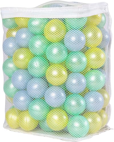 Miniatura 9 de Realhaha Pelotas de piscina para bebé, temática oceánica, paquete de 100 unidades, crea una aventura submarina para tu pequeño, 3 colores de perlas