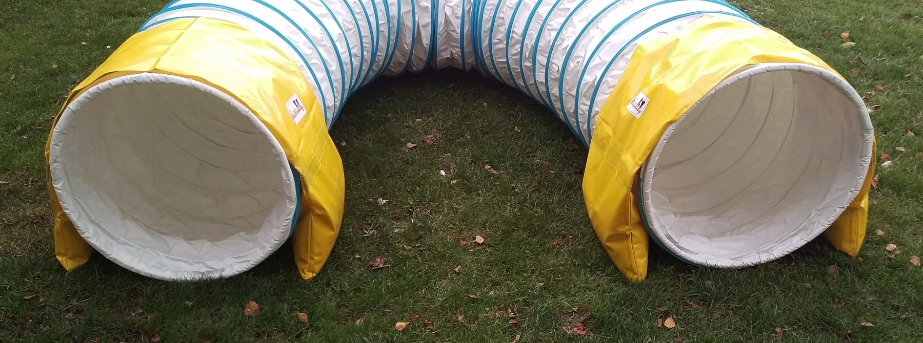 Callieway Confezione Doppia - Due Sacchi di Sabbia „Basic Adatto per Tunnel agilità Ø 60 Centimetri (Giallo)