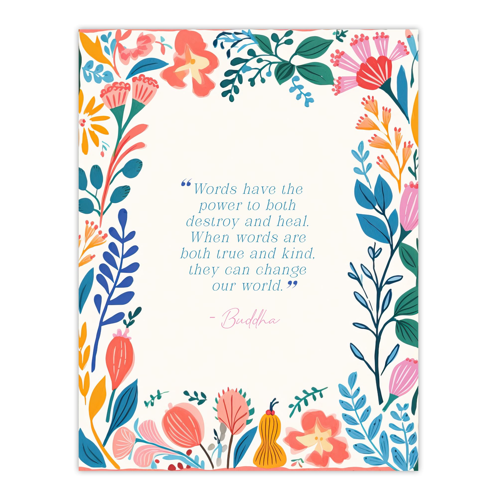Artery8 Buddhist Mindfulness Quote Poster W18" x H24"