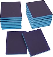 BokWin 16 Pack 220 Grit Sanding Sponges - Washable Wet/Dry Sand Blocks for Wood, Metal, Plastic, Furniture Superfine Grade