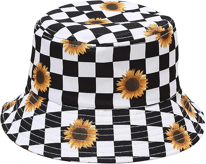 Malaxlx A Scacchi Girasole Stampa Cappello da Pescatore Donna Uomo Cappello  da Sole Pieghevole Cappello da Pesca Cotone Viaggio Spiaggia Esterno  Cappellino : Amazon.it: Abbigliamento