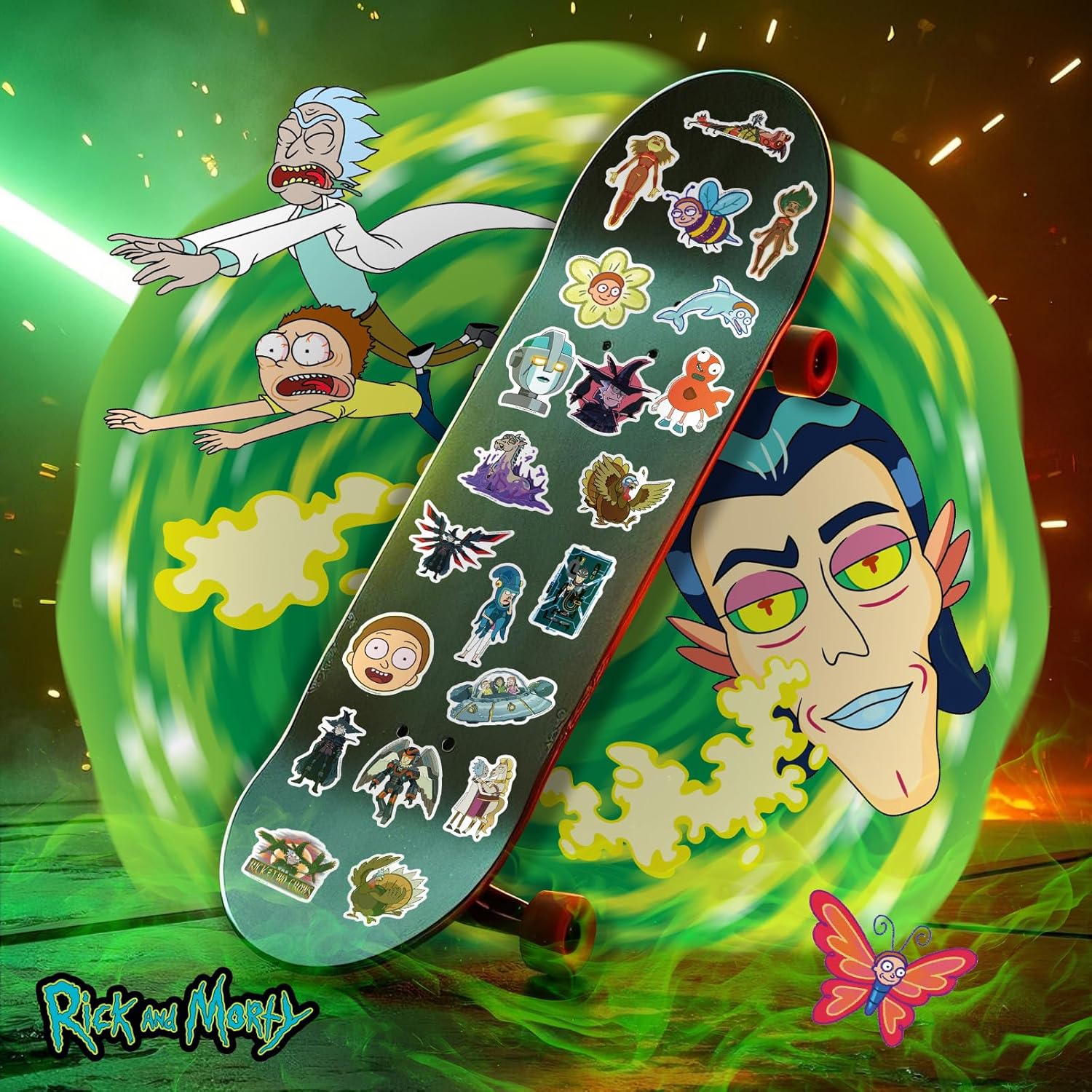 50PCS Rick and Morty Stickers,Officially Licensed Waterproof Vinyl Stickers,Waterproof Vinyl Decals for Laptop, Water Bottle, Car, Phone - Cartoon Anime Decor