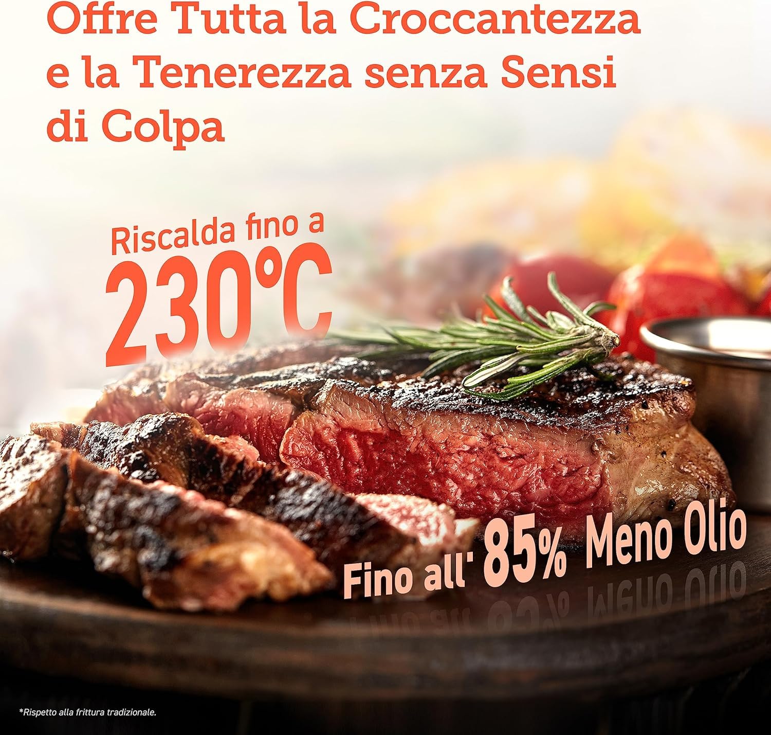 Cosori Friggitrice ad Aria 4,7 Litri, 75-230°C, 9 Preimpostazioni, 1500W | Silenzioso e Risparmio Energetico, Meno Olio&Senza Fumo, Ricettario Italiano, Lavabile in Lavastoviglie, Rumore Sotto i 55dB