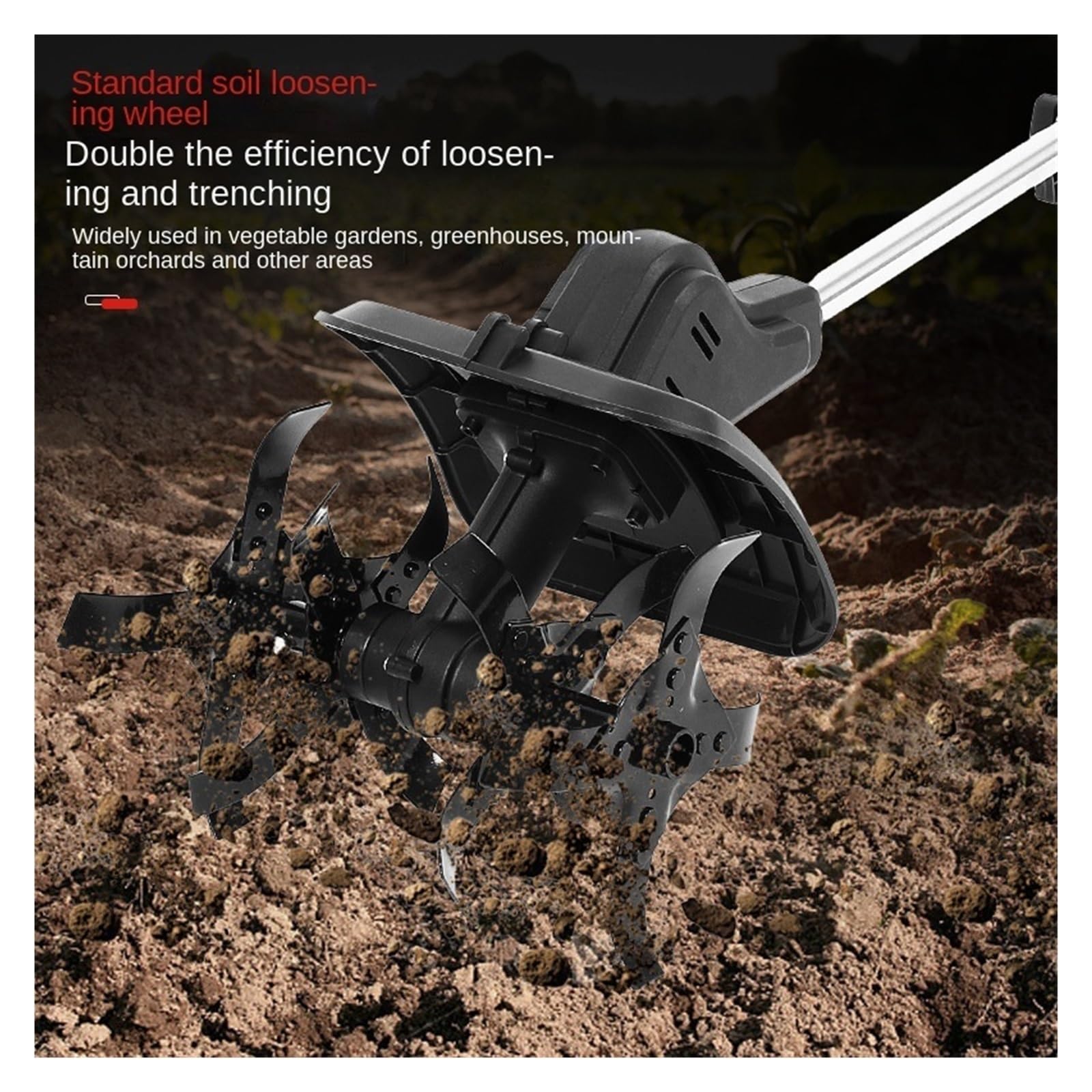Cortacésped Eléctrico Pequeño For Suelo Agrícola, Microcultor Rotativo For Aflojar El Césped, Deshierbe, Batería De Litio, SoilTiller Potente Y Eficiente