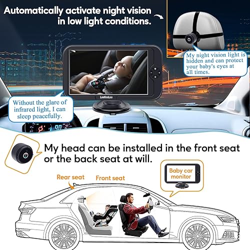 Miniatura 5 de Cámara de coche para bebé Facilidad de instalación Regalo para recién nacido USB Plug proteger los ojos del bebé Color - Tipo de imagen Visión