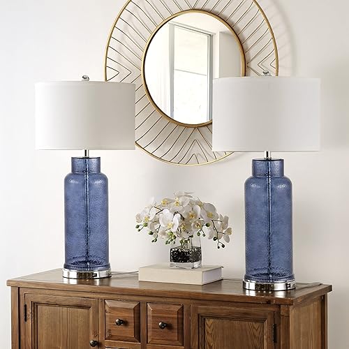 Miniatura 8 de Safavieh Lighting Collection lámpara de botella de vidrio y lámpara de mesa blanca