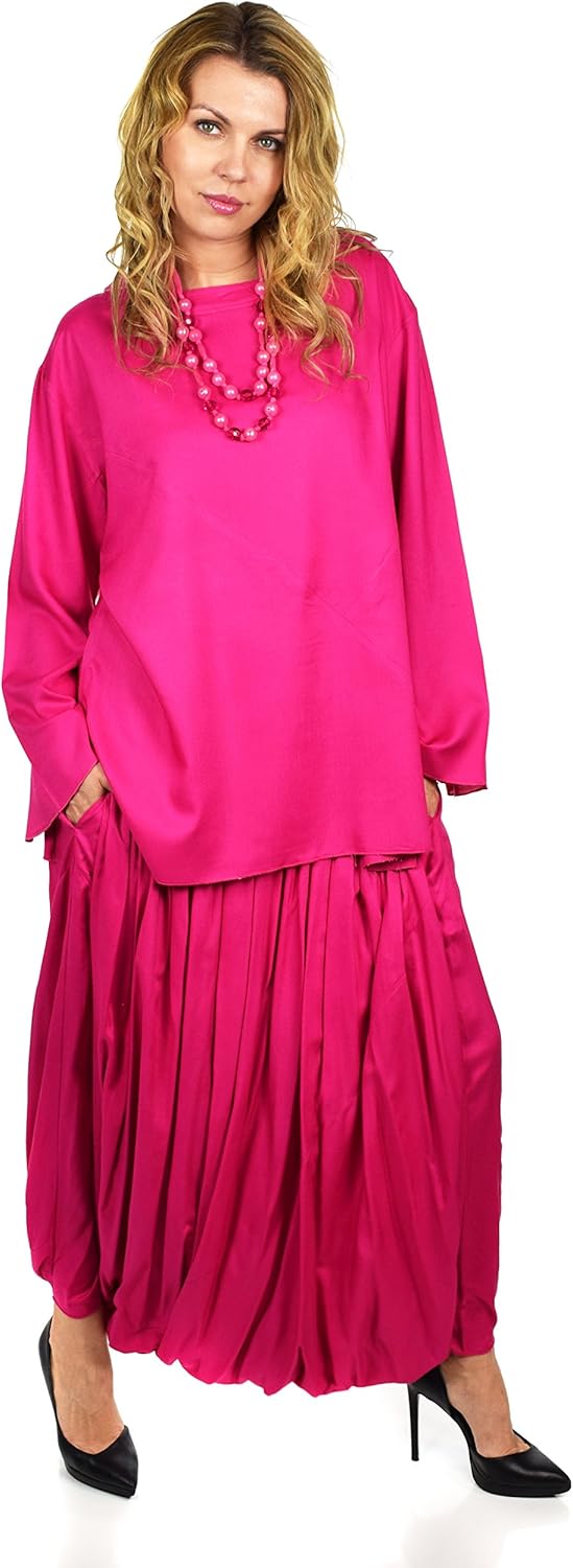 Dare2BStylish Women 2 Piece Dress Harem Pant Set Outfit with Full Sleeved Top