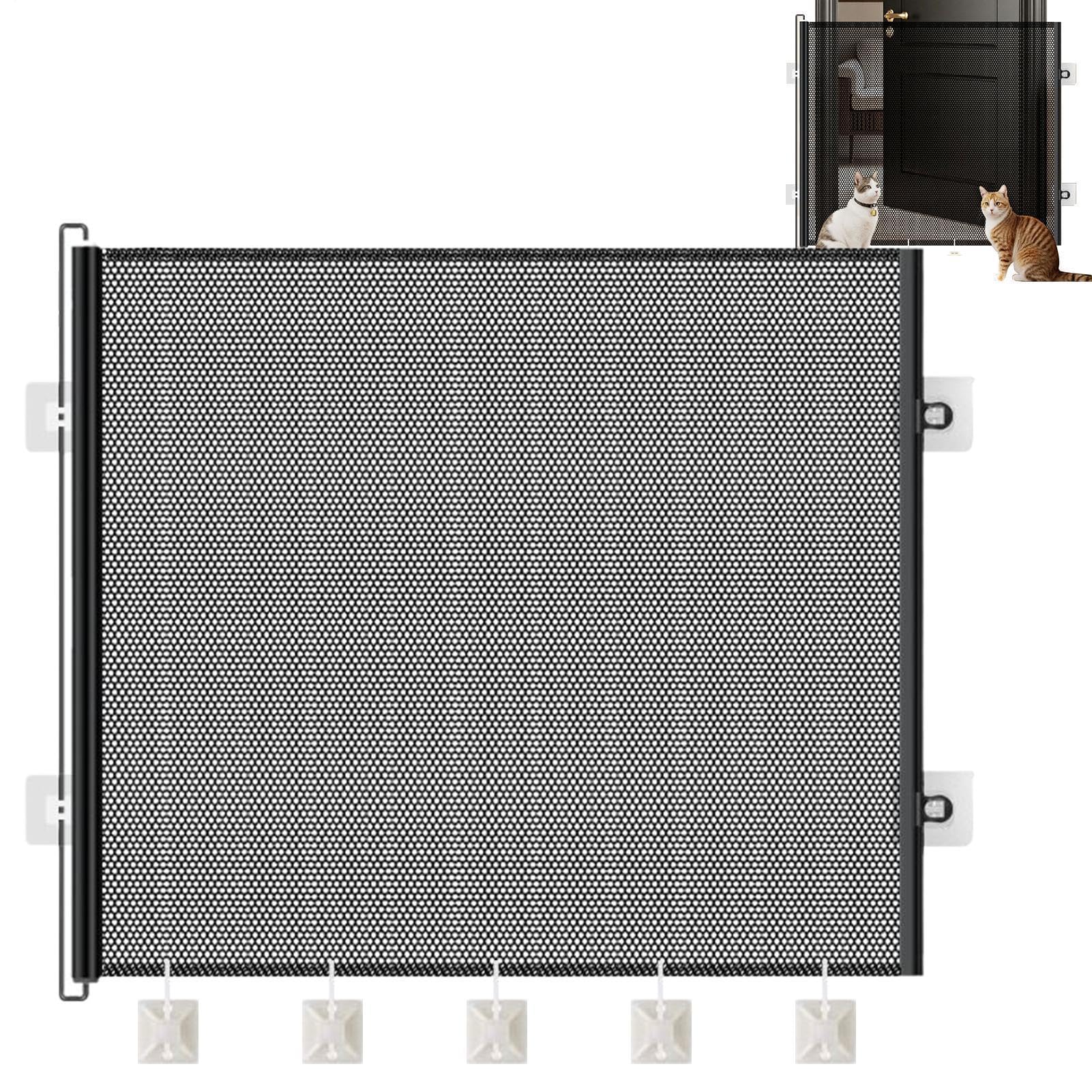 Barriera Per Gatti Per Porta Barriera Di Sicurezza A Rete Retrattile Per | Cancello telescopico per scale a prova di gatto Barriera sicurezza animali per bambini, soggiorno e appartamento