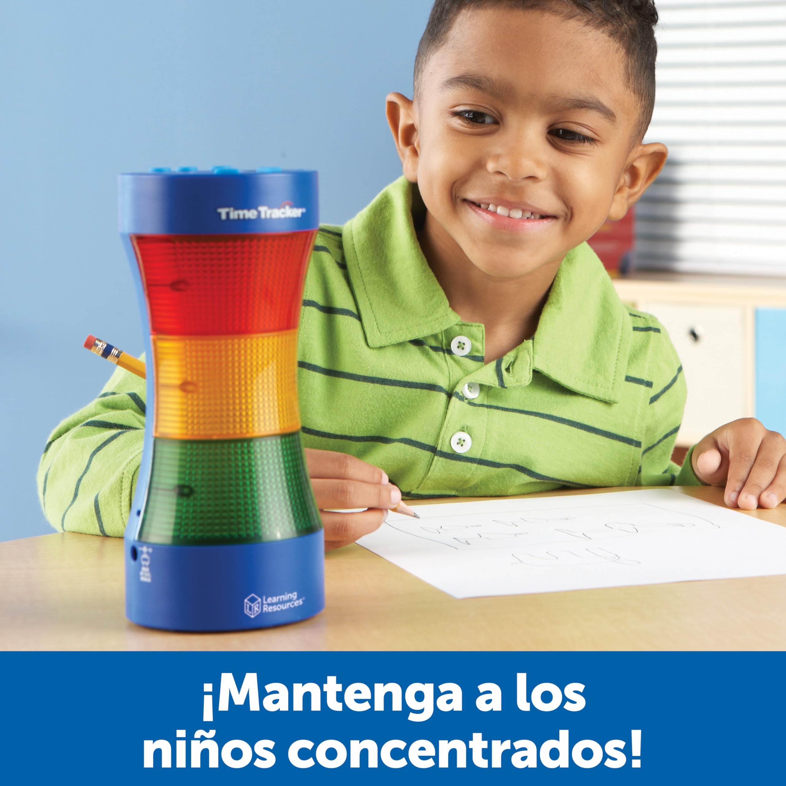 Learning Resources Temporizador Visual Infantil – Time Tracker 2.0 con Luces y Sonidos – Gestión de Rutinas y Tareas – 3+ Años – para Aula y Hogar
