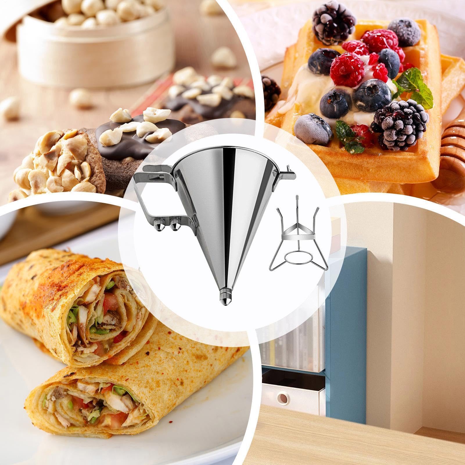 Dispenser da versare - Bicchiere da forno in acciaio da 1800 ml, strumento per porzioni di pasticceria | strumento per pasticceria al cioccolato per frittelle, muffin