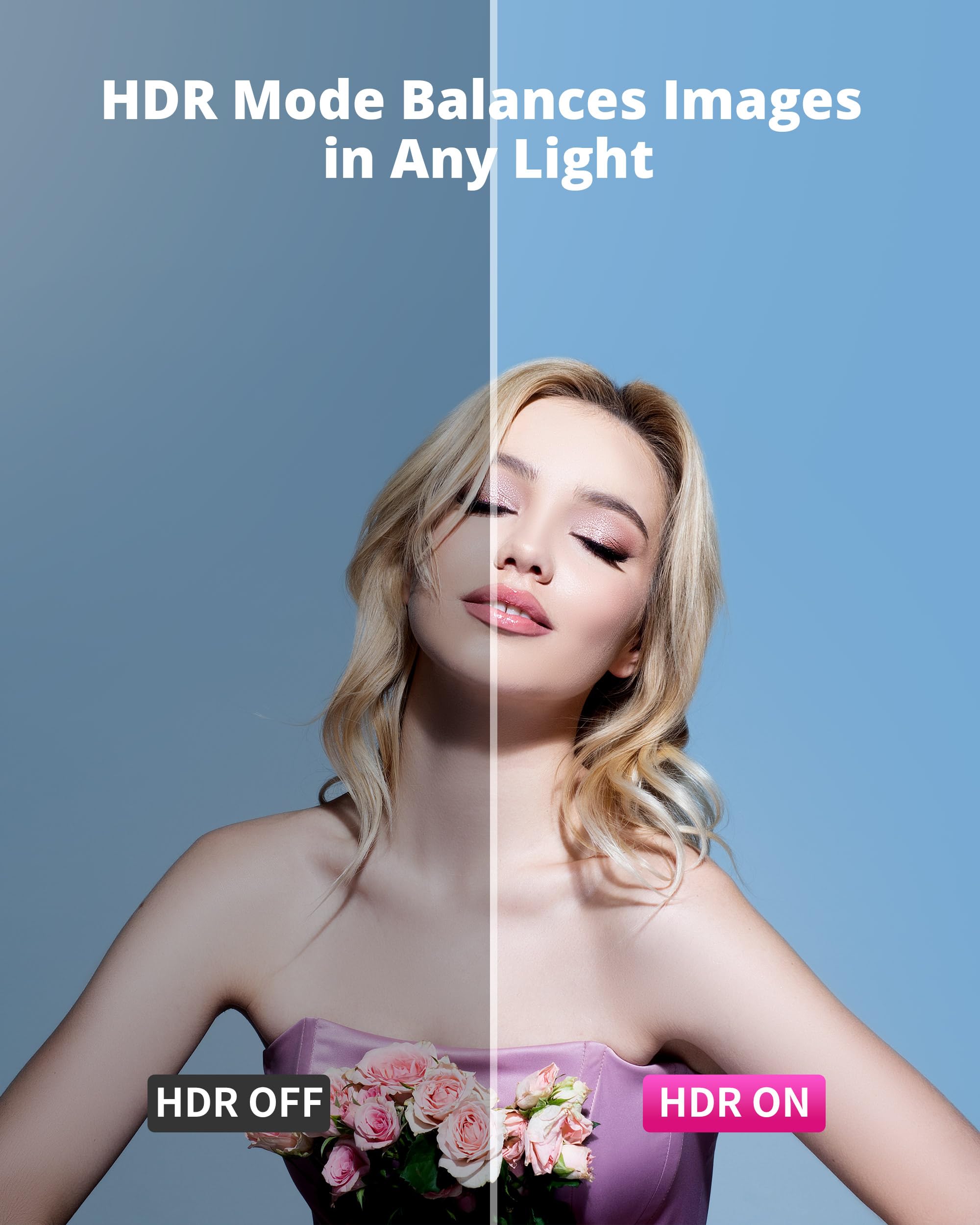 LOVENSE Webcam 2 4k for PC, Live Streaming Camera 1/2" Sensor True Focus Al Noise Canceling, Hand Gesture Control, Mobile Control, Auto Framing, Customizable Audio Modes, Microphones, Privacy Control: Lovense Webcam 2