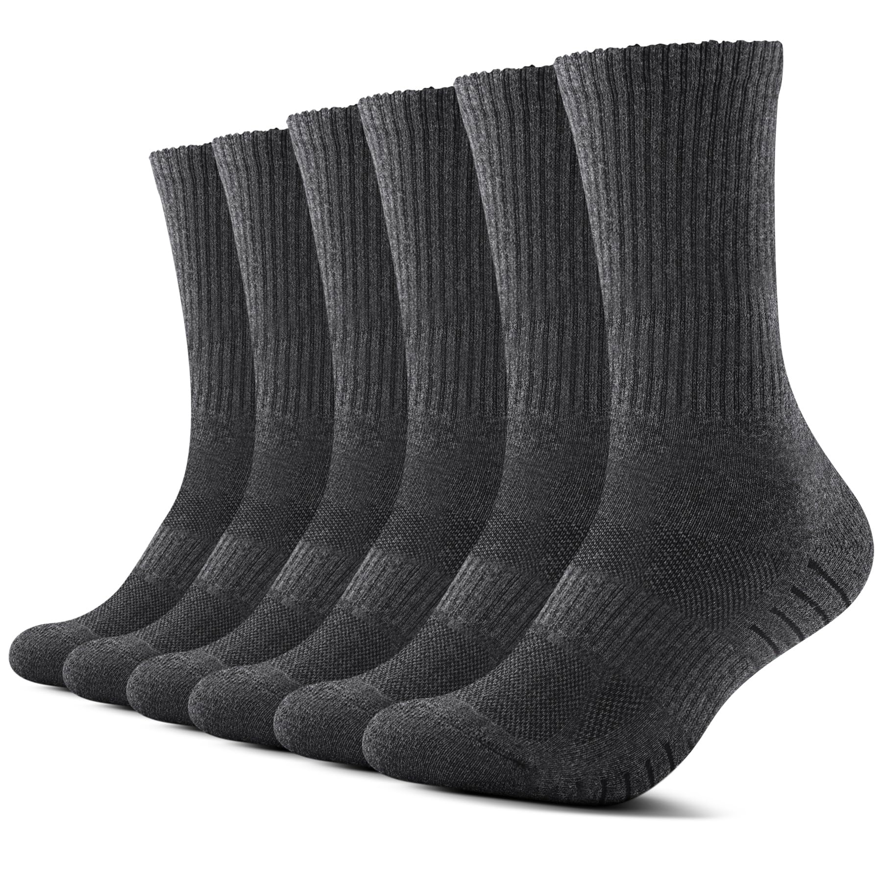 TUUHAW 6 Paia Calzini Uomo e Donna Sportivi Lunghe Cotone Sport Calzettoni con Buona Elasticità Alti Socks Calze Traspiranti