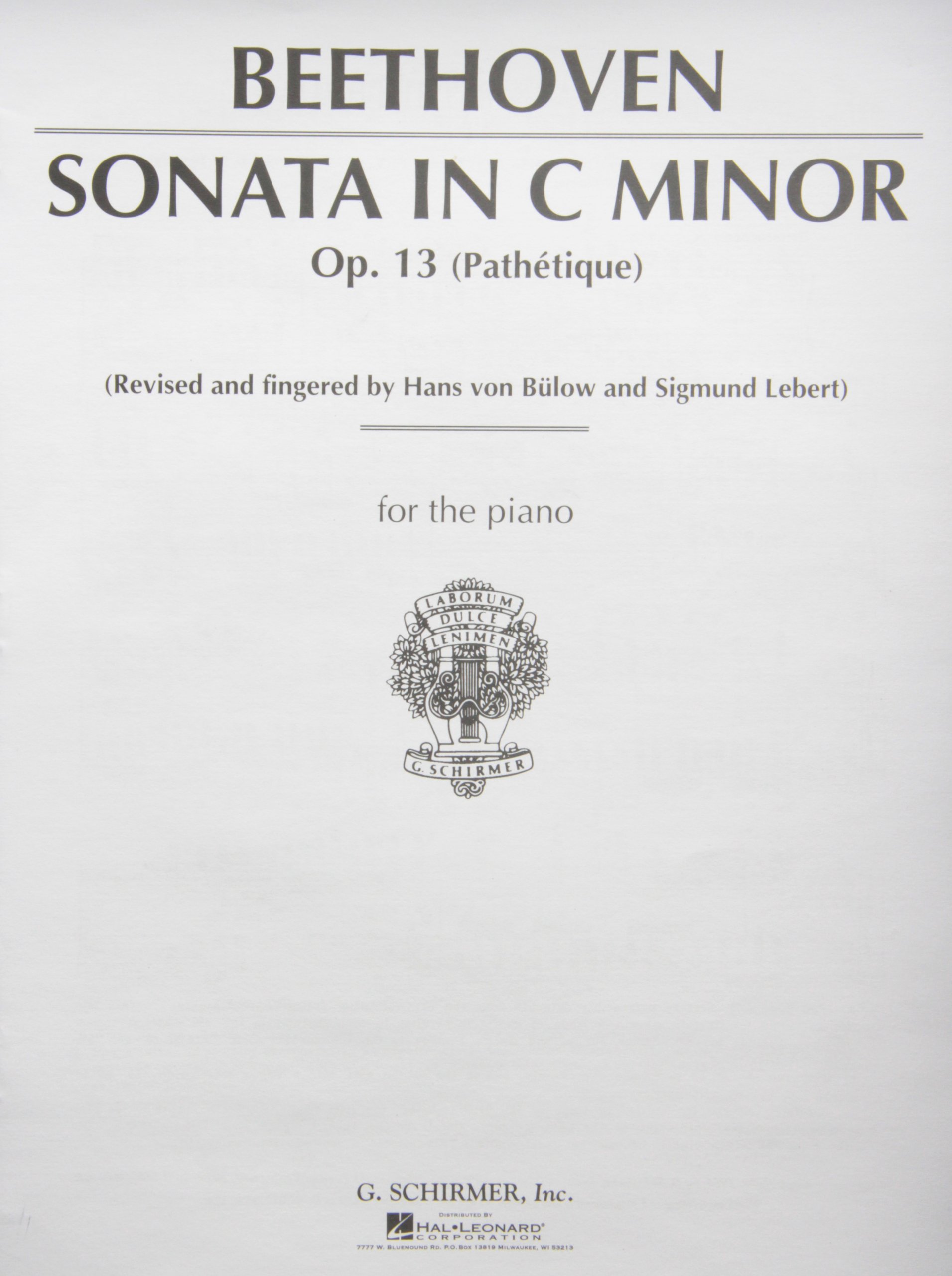 Beethoven Piano Sonata In C Minor Op.13 'Pathetique' Pf
