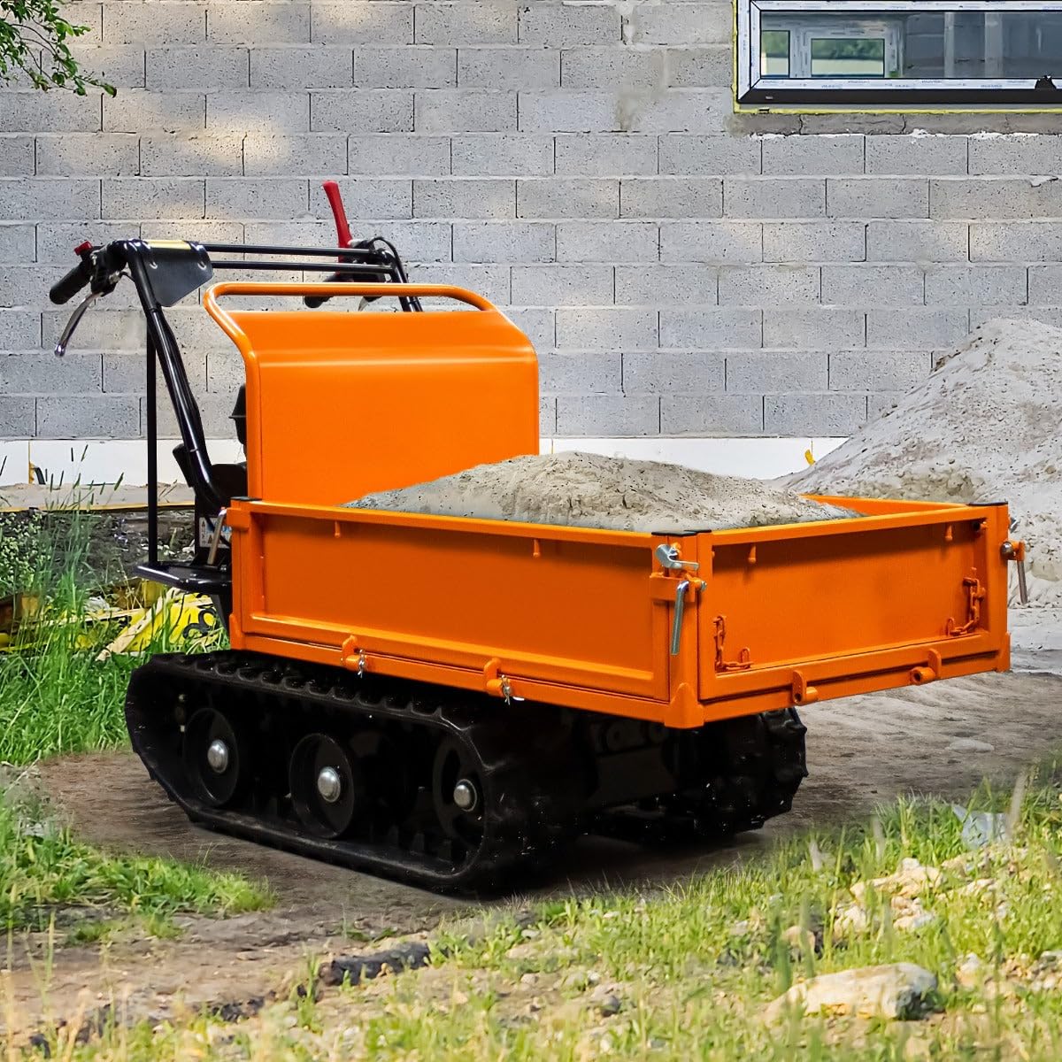 Dumper Cingolato con cassone ribaltabile idraulico 300kg di carico utile 196cc 2 Rampe robuste