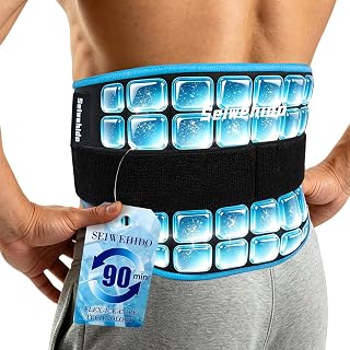 Back Ice Pack Wrap, 1.5 Hours Long Lasting Cold for Pain Muscle Relaxation