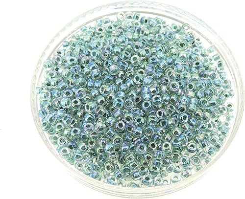 Miniatura 5 de Juego de 3 tubos – Miyuki Seed Beads Redondas, Tamaño 8/0, Seafoam Lined Crystal AB, 0.78 oz cada uno (2.33 oz en total) 8-263
