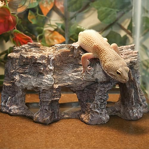 Miniatura 4 de Penn-Plax Grotto Natural Cliff Rock-Scape - Decoración de terrario y acuario para reptiles, anfibios, peces y otros animales pequeños, tamaño