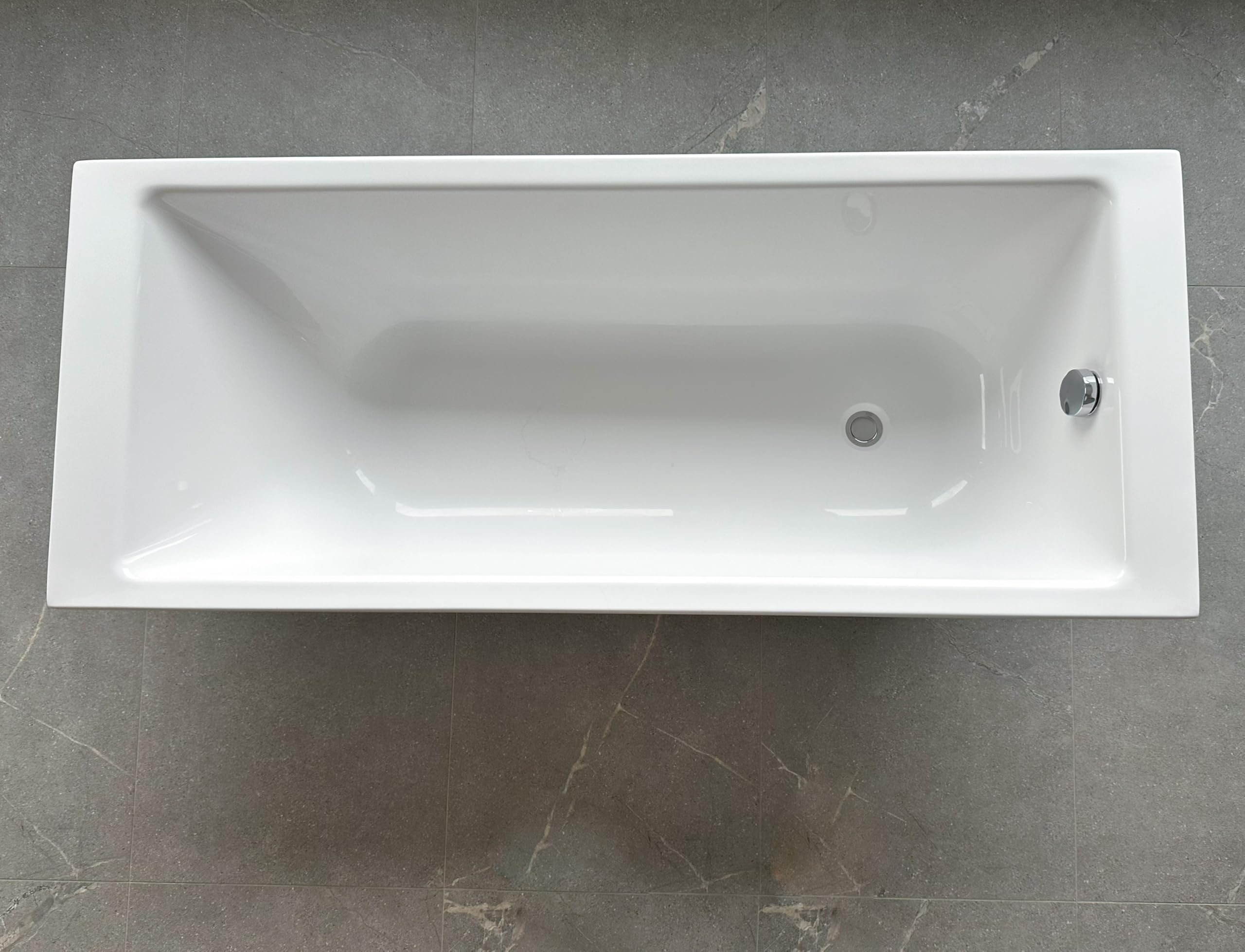ECOLAM® wanna TAMI 140x70 cm prostokątna akrylowa biała nowoczesna elegancka wanna bezpośrednio od producenta w zestawie syfon silikon stelaż