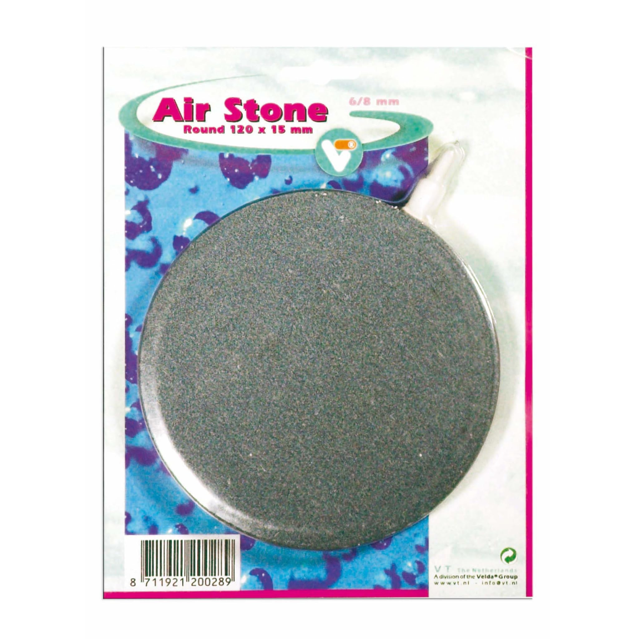 Velda Black Vt Air Stone Round 80 X 15Mm (6/8Mm) For Ponds And Aquariums