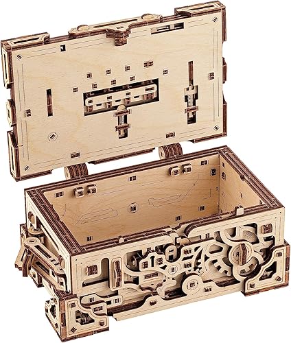 Miniatura 7 de Wood Trick Enigma - Caja de rompecabezas de madera 3D para adultos y niños para construir, proyectos de ingeniería, kits de modelos mecánicos para