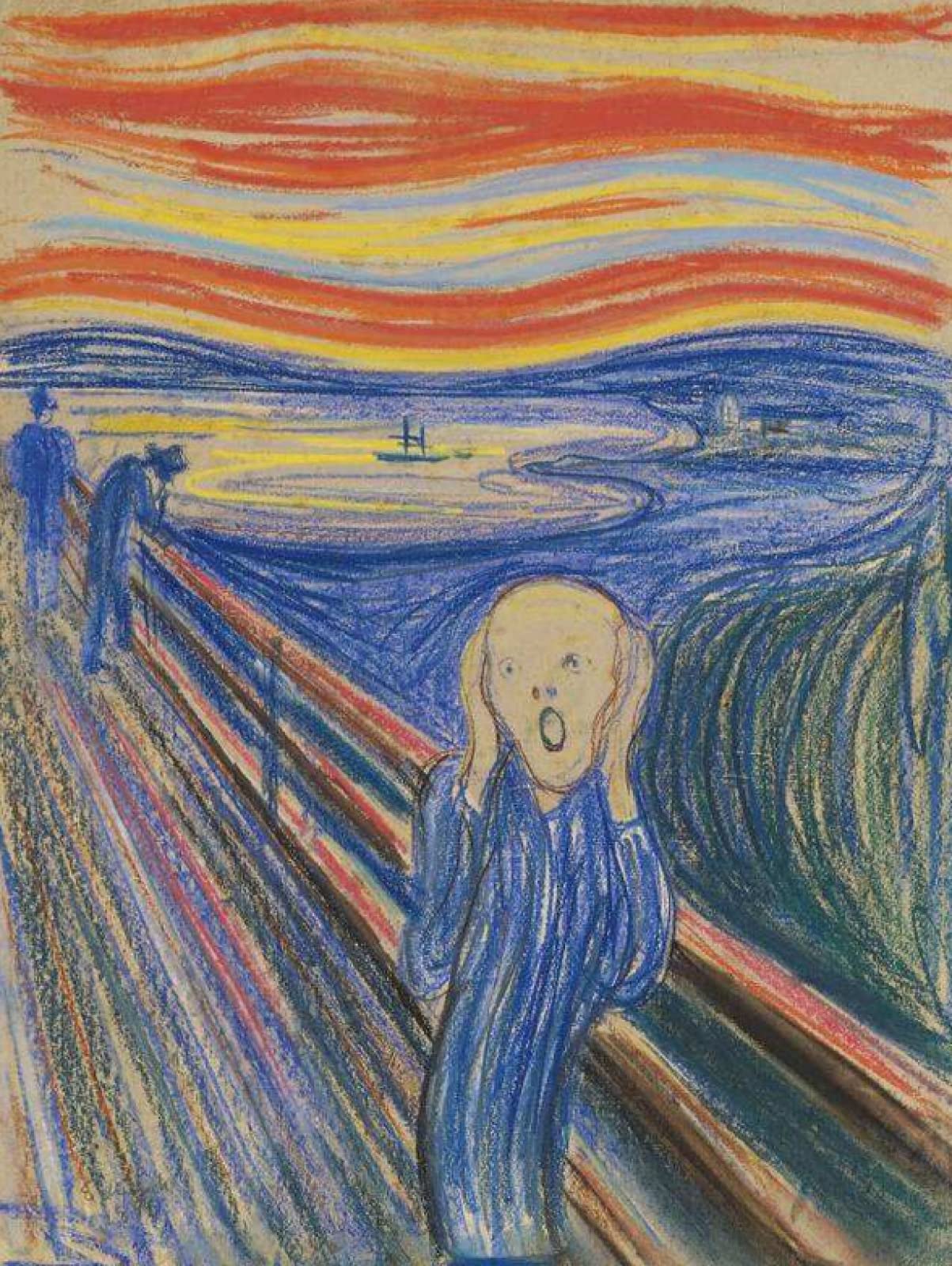 Zhyaunz 5D DIY Diamond Painting Edvard Munch The Scream Paint by Numbers Kits for Adult Diamond Embroidery Arts Craft Rhinestone 30x40cm