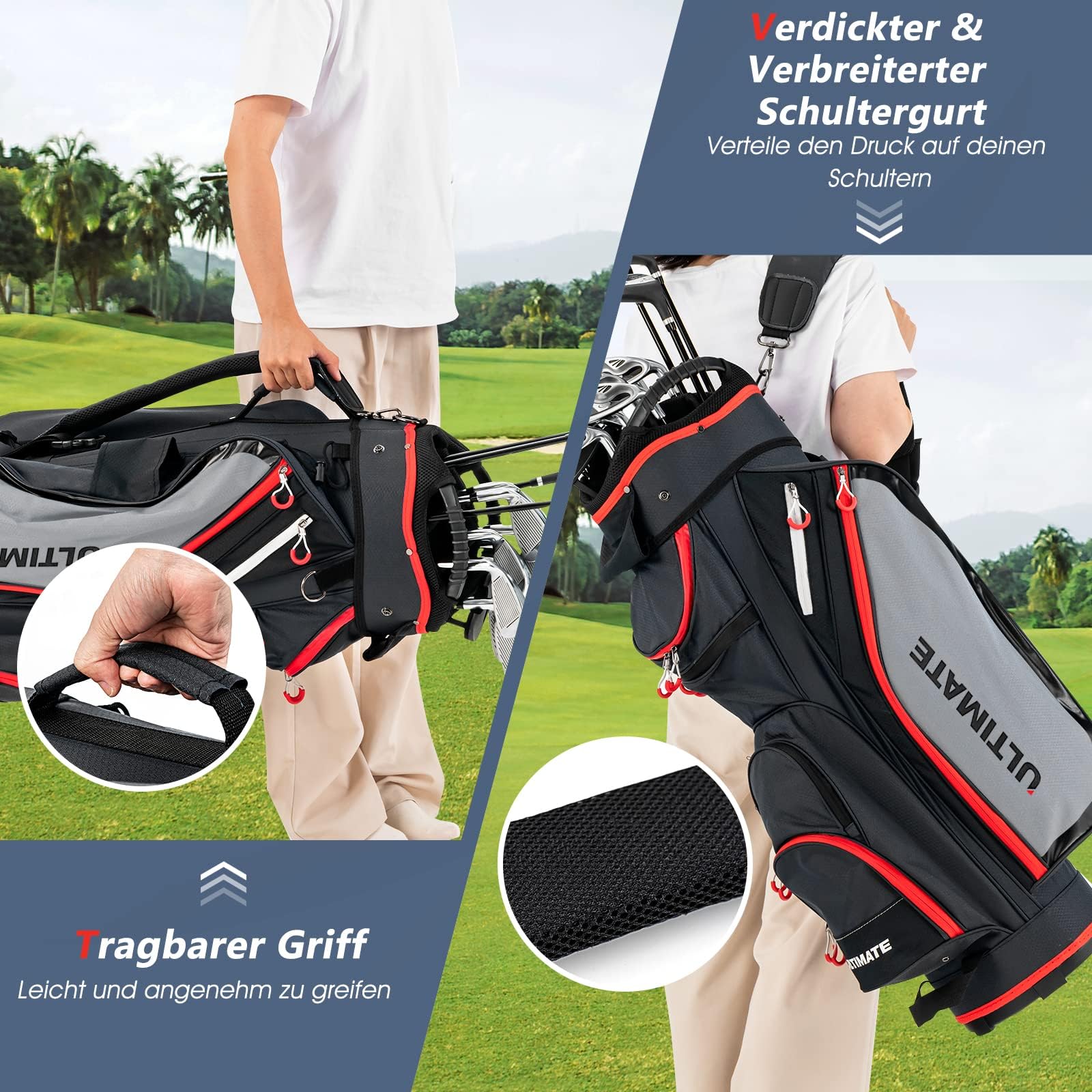 FANTASK Golfbag - Bolsa de Golf Unisex Adulto