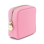 Embla Makeup Bag Travel Cosmetics Pouch and Toiletry Bag, Nylon Zipper Pouch Purse, Cute Make Up Organizer Storage Tote for Women Girls, Travel Skincare Case, Small Makeup Bags, Flamingo Pink
