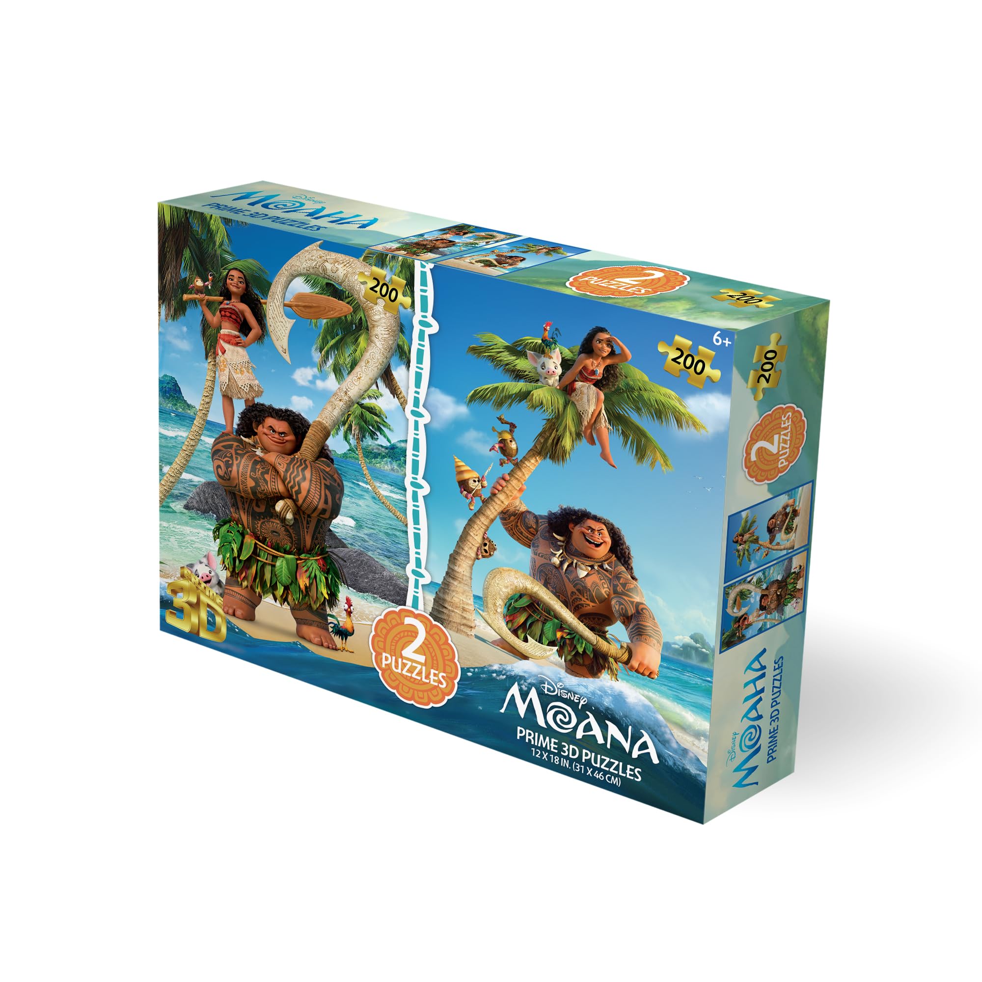 Amazon.com: Prime 3D | Disney | Moana | 200 Piece 3D Jigsaw Puzzle