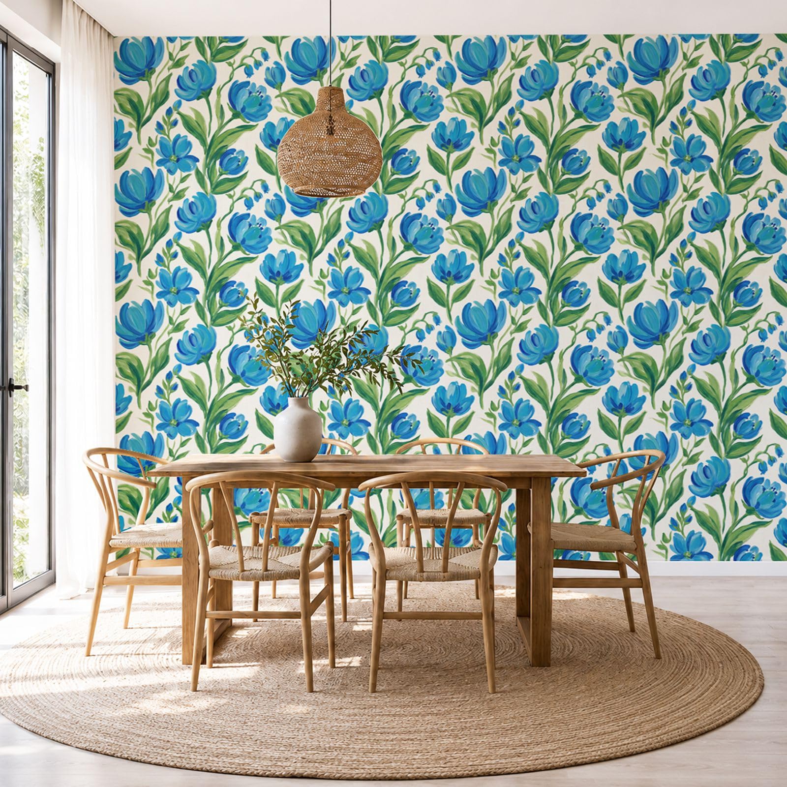 Papier peint panoramique muguet floral aquarelle 3D poster géant mural 400x280cm