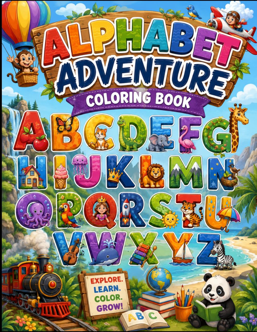 Alphabet Adventure Coloring Book