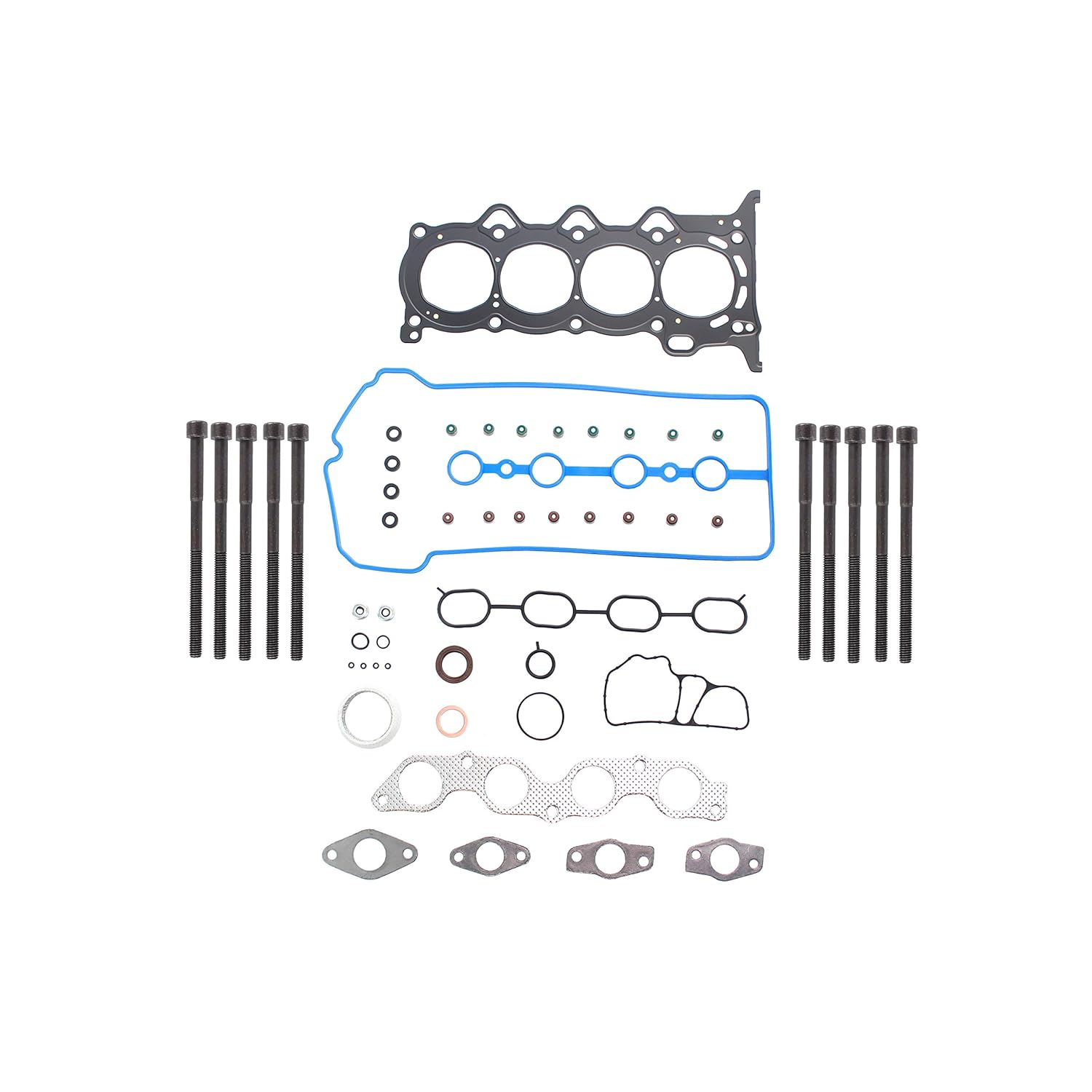DNJ HGB4239 Cylinder Head Gasket Set with Head Bolt Kit for 2012-2019 Toyota Prius C 1.5L L4 16V DOHC 1497cc