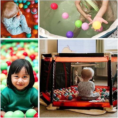 Miniatura 4 de Bolas de plástico para hogueras de bolas sin ftalatos sin BPA, 100 unidades de 2.2 pulgadas, juego para niños pequeños para jugar tienda de campaña