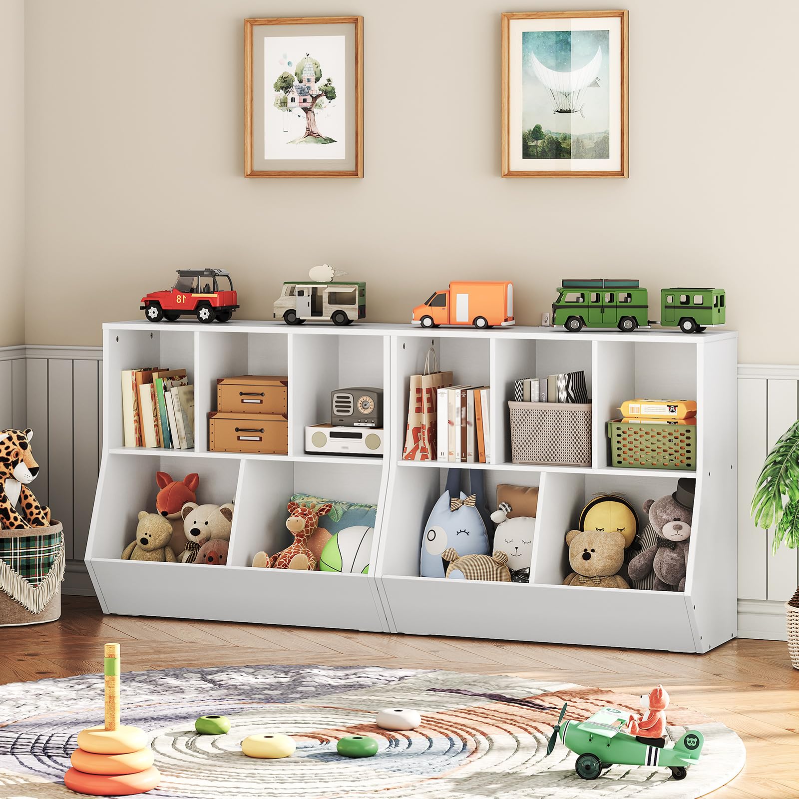Amazon.com: HOOBRO Kids Bookshelf, Bookcase Footboard, 31.5