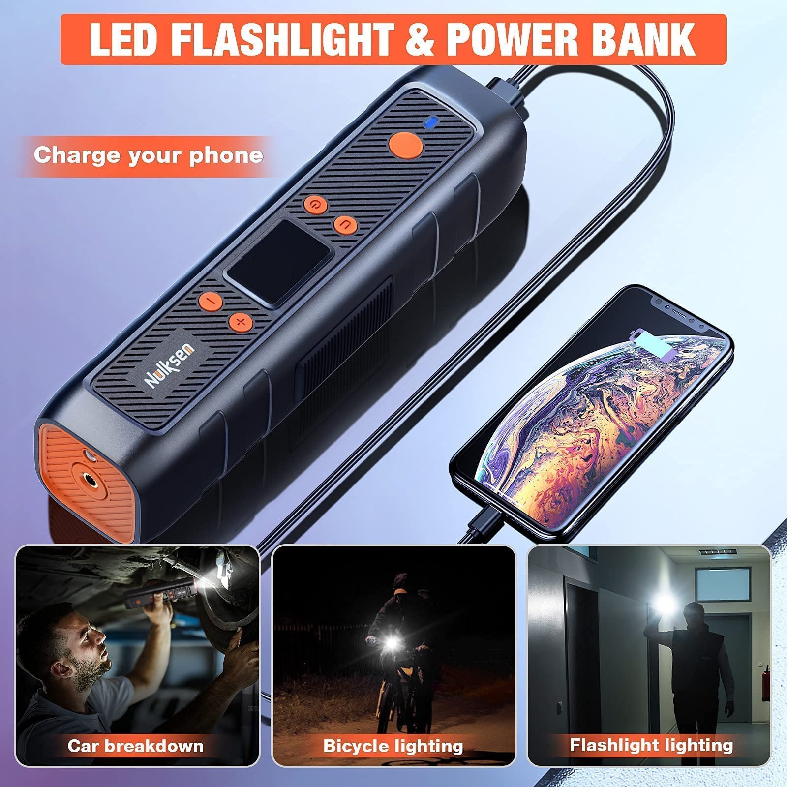 Nulksen Tire Inflator Portable Air Compressor, 150PSI Cordless Air Pump