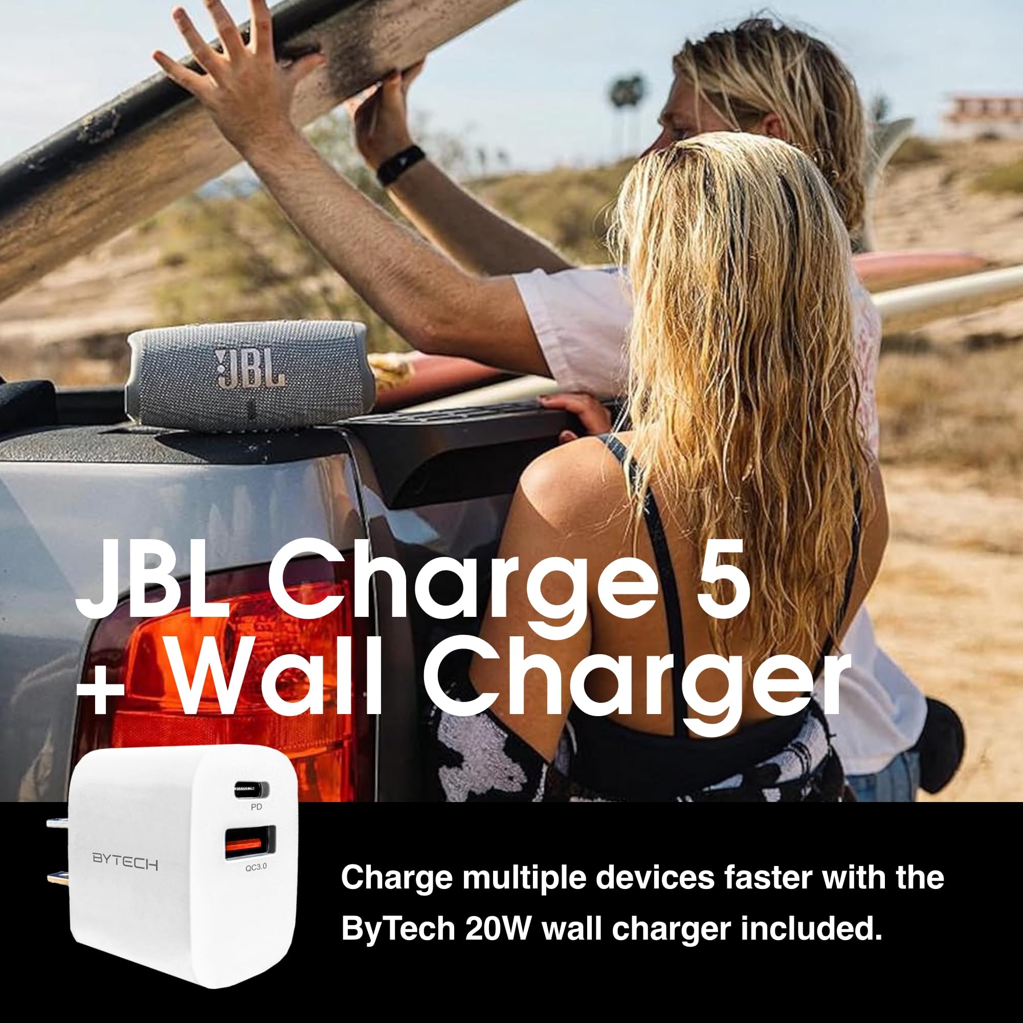 スピーカー・ウーファー JBL charge5 squad Amazon.com: JBL Charge 5 (Squad) + Bundle with ByTech