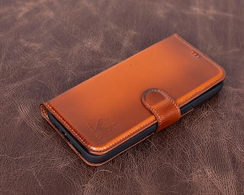 Miniatura 5 de Handmade Wallet Case for iPhone 16 Pro MAX / 16 Pro Magnetic Detachable, for 15 Pro MAX /14/13 Pro, [Compatible with MagSafe], Man or Women, 4 Card