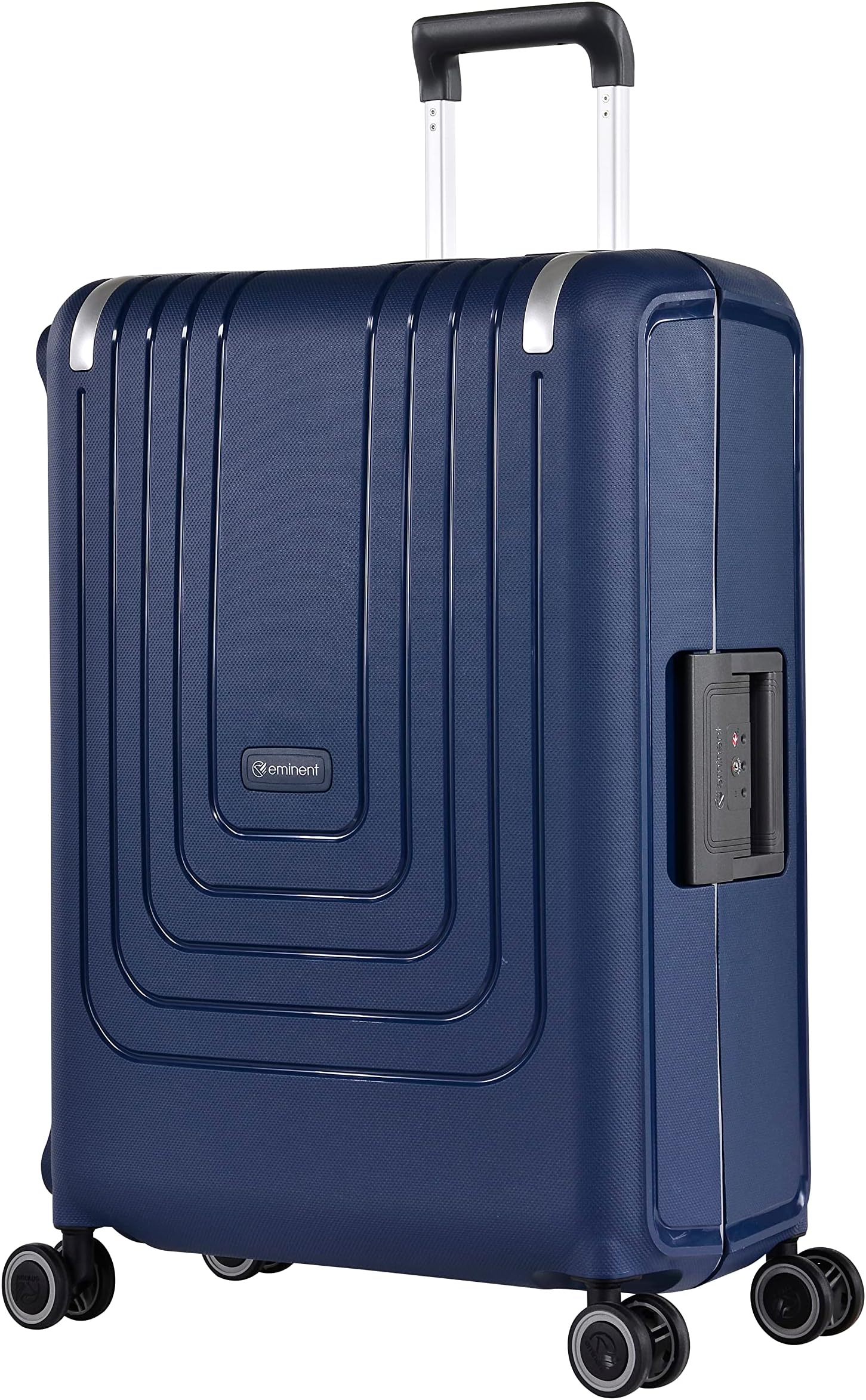 Checked Luggage 26 Inches – Polypropylene Hard Case Luggage Sets with 4 Double Spinner Wheels TSA Lock (Checked Luggage 26-Inch, Dark Blue)