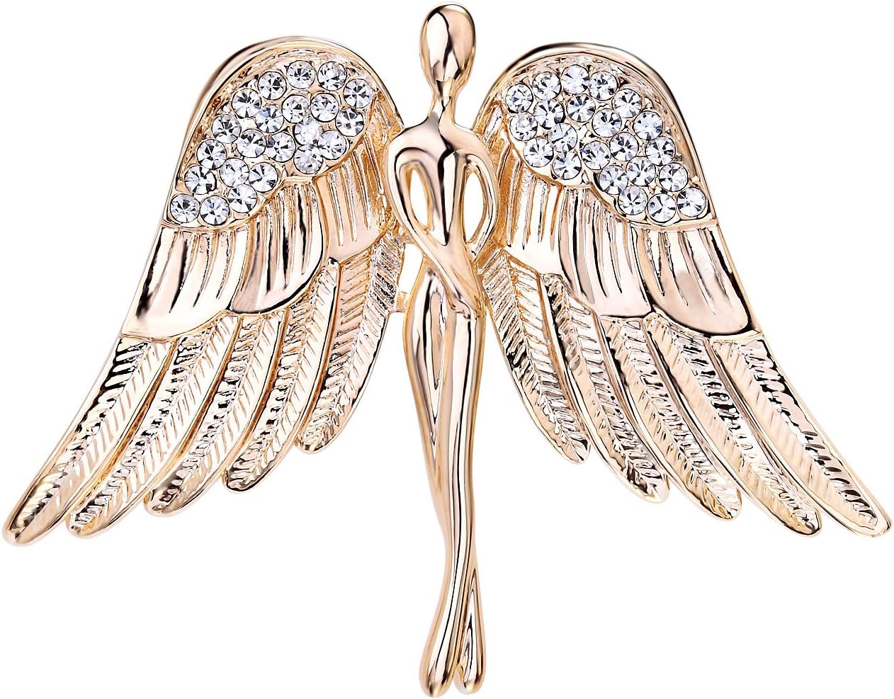 OKAJEWELRY Guardian Angel Brooch - Brooches Pin for Womens Ladies Girls - Broaches Jewel Bouquet Crystal