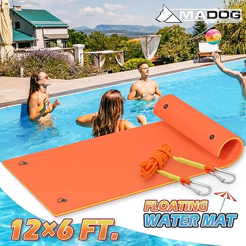 Miniatura 10 de MADOG Outdoor Floating Water Mat for Adult Beach Lake Ocean Swimming Pool Large Size 3 Layer Tear Resistant XPE Foam Giant Swim Tanning Float Island
