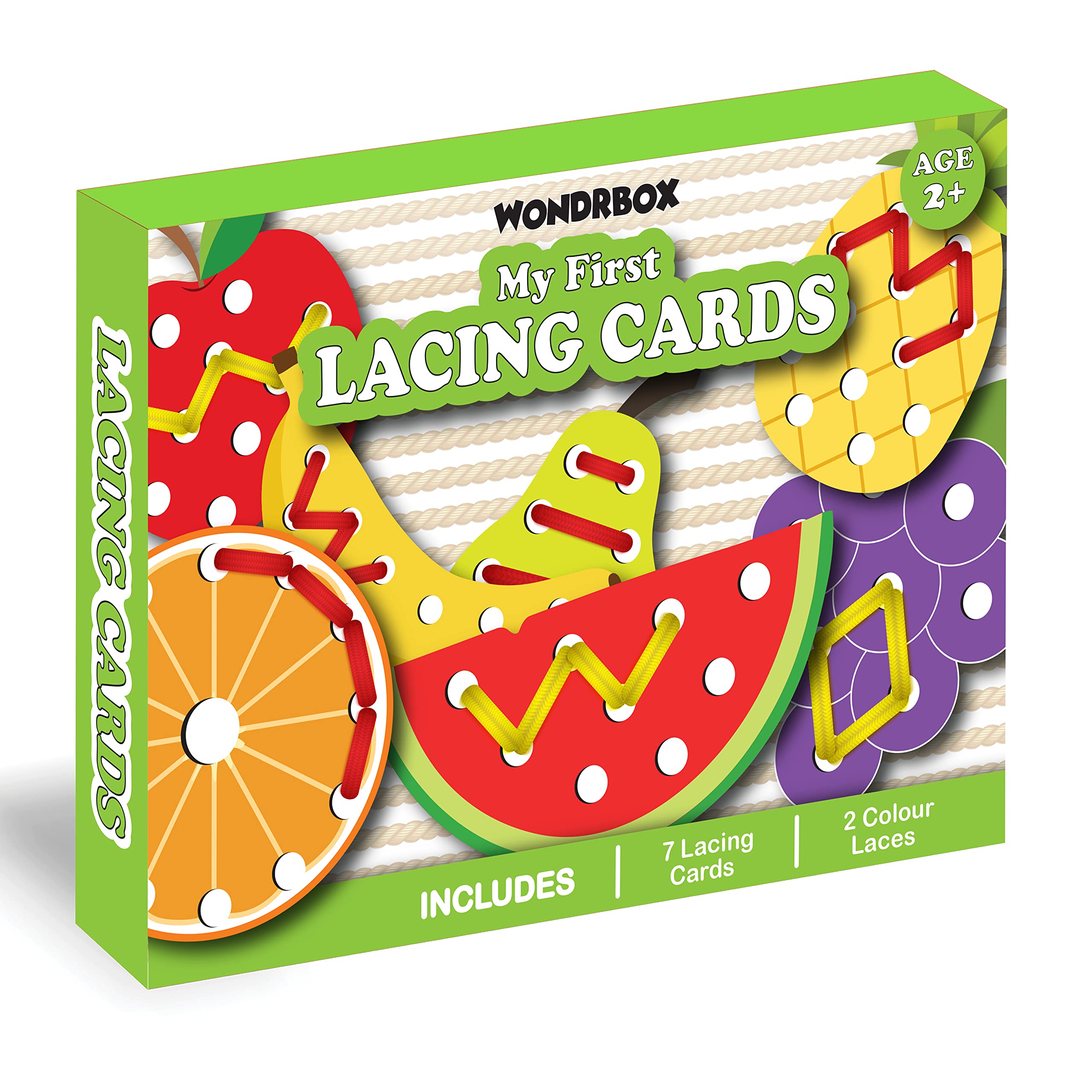 SS Fruit Lacing Set with Blunt Needles (2 Years+)- 12 Pieces | Multicolor | Eco Friendly & Natural | 100% Child Safe | Handcrafted in India for Kids,Toddlers (B0DHD86CLH) Amazon Price History, Amazon Price Tracker