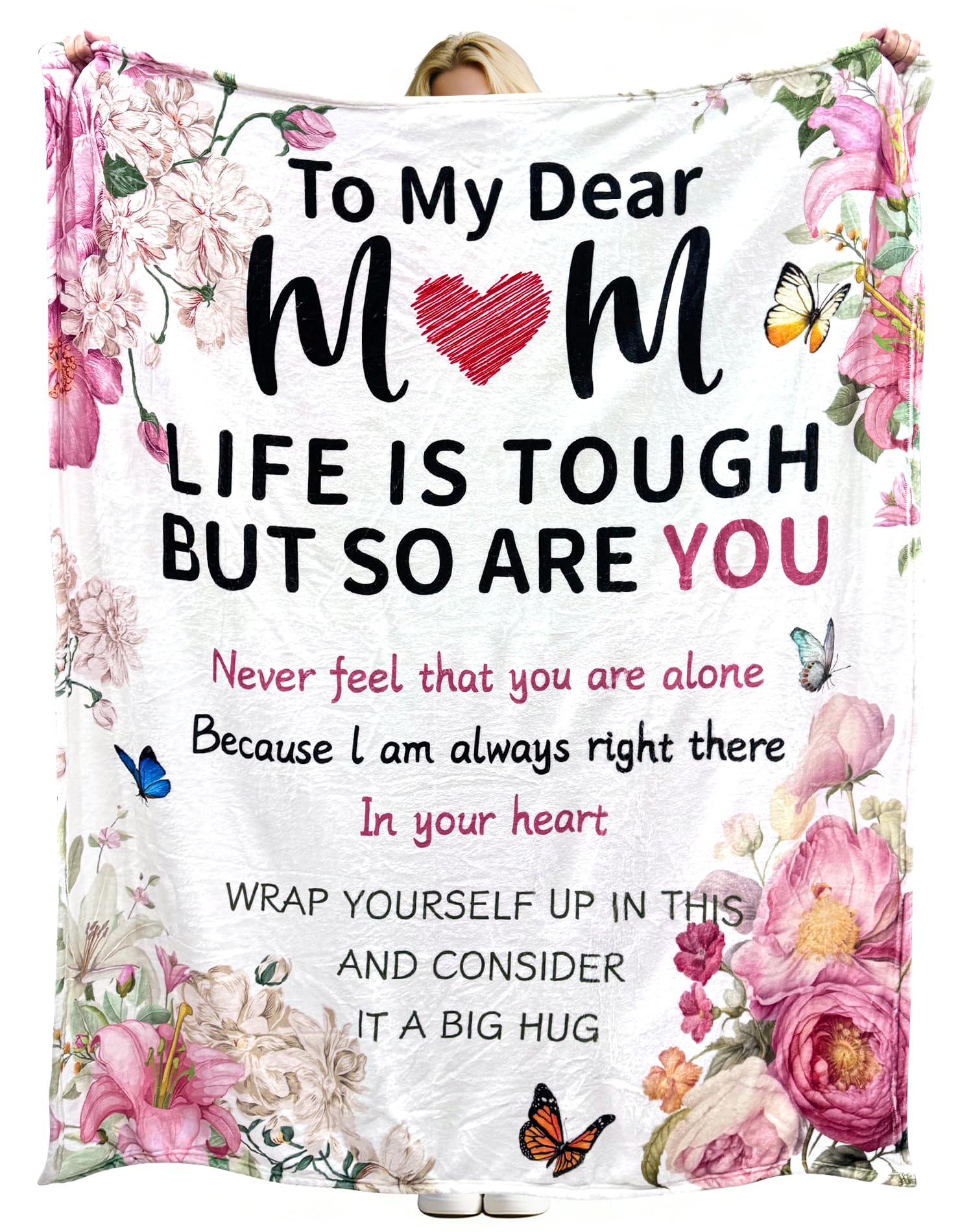 ePicsoa Mum Birthday Gifts, Best Mum Ever Blanket, Gifts for Mum, Soft Flannel Blanket Throw, Mum Blanket - Best Mum Gifts from Son/Daughter, Presents for Mum's Birthday, Mothers Day, Xmas