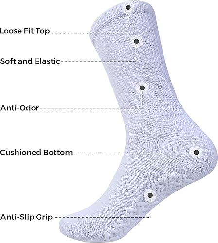 Miniatura 3 de Diamond Star Calcetines antideslizantes antideslizantes con puños para diabéticos para hombres y mujeres