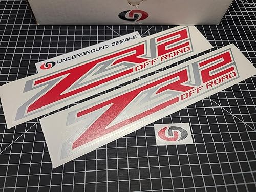 Miniatura 8 de ZR2 - Calcomanías todoterreno (2 unidades) 4 x 4 calcomanías para guardabarros para caja de camioneta 2022-2024 Silverado 1500 colores seleccionados
