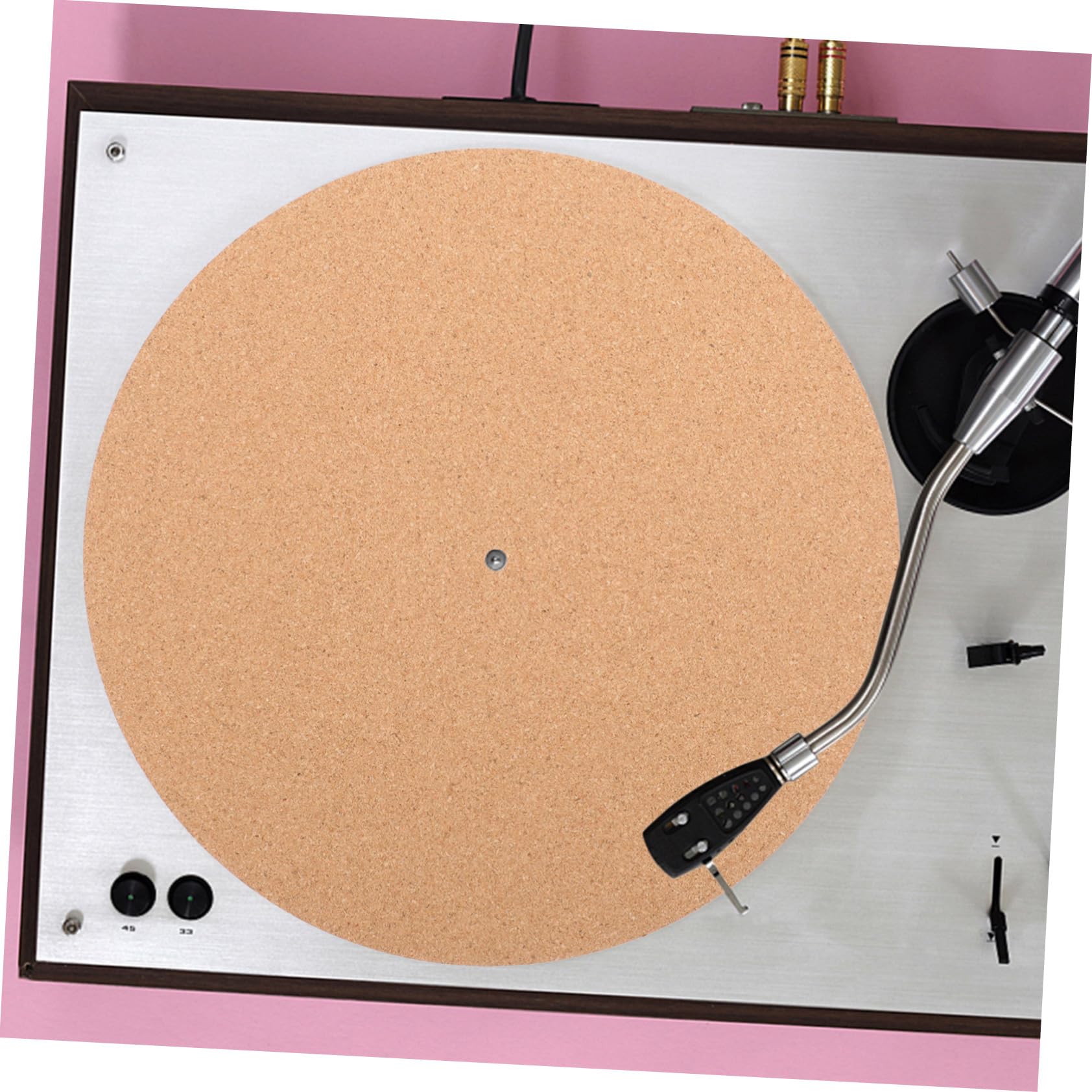 Levemolo Turntable Platter Cork Mat Slipmat for Vinyl Turntable Record Player Mat Noise Reduction Durable Cork