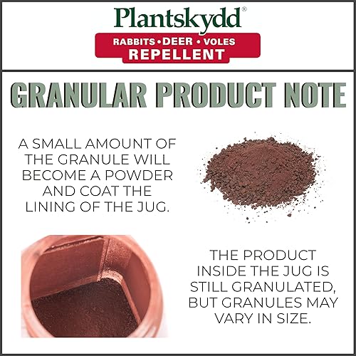 Miniatura 4 de Plantskydd Repelente de animales repele ciervos, conejos, alces, alces, liebres, ratones, ardillas, ardillas y otros herbívoros jarra granular