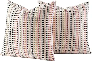 Zealax Boho Throw Pillow Decorative Striped Pillow Covers 18x18 for Couc...