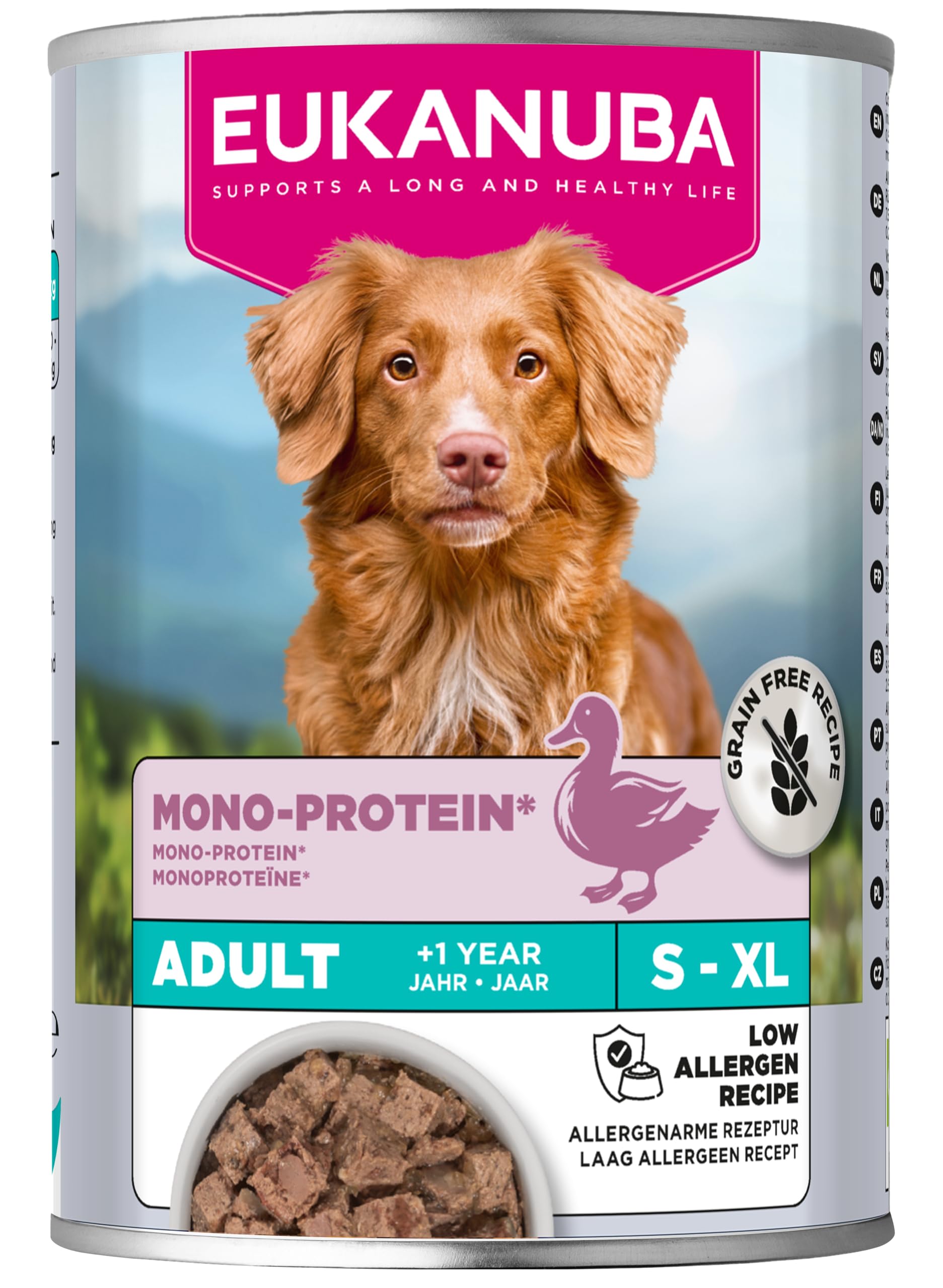 EUKANUBA Special Care cibo umido per cani adulti, Mono-Protein all’anatra 6 x 400 g
